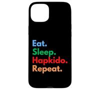 Eat Sleep Hapkido Repeat per i combattenti e gli amanti di Hapkido Custodia per iPhone 15 Plus