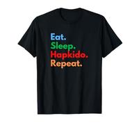 Eat Sleep Hapkido Repeat per i Combattenti e Gli Amanti di Hapkido Maglietta