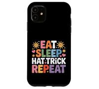Eat Sleep Hat Trick Repeat Soccer Score Routine Athlete |- Custodia per iPhone 11
