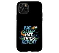 Eat Sleep Hat Trick Repeat Soccer Score Routine Athlete - Custodia per iPhone 11 Pro