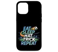 Eat Sleep Hat Trick Repeat Soccer Score Routine Athlete - Custodia per iPhone 12/12 Pro