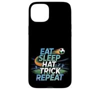 Eat Sleep Hat Trick Repeat Soccer Score Routine Athlete - Custodia per iPhone 15 Plus
