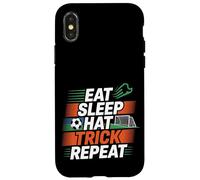 Eat Sleep Hat Trick Repeat Soccer Score Routine Athlete -- Custodia per iPhone X/XS