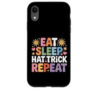 Eat Sleep Hat Trick Repeat Soccer Score Routine Athlete |- Custodia per iPhone XR