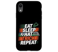 Eat Sleep Hat Trick Repeat Soccer Score Routine Athlete -- Custodia per iPhone XR