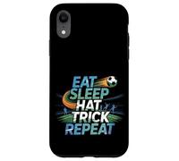Eat Sleep Hat Trick Repeat Soccer Score Routine Athlete - Custodia per iPhone XR