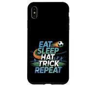 Eat Sleep Hat Trick Repeat Soccer Score Routine Athlete - Custodia per iPhone XS Max