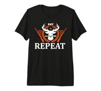 Eat Sleep Hunt Repeat Hunting Hunter Life Adventure Nature Maglietta Premium