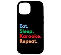 Eat Sleep Karaoke Repeat per gli amanti della notte del karaoke & Cantanti Custodia per iPhone 15
