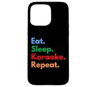 Eat Sleep Karaoke Repeat per gli amanti della notte del karaoke & Cantanti Custodia per iPhone 15 Pro Max