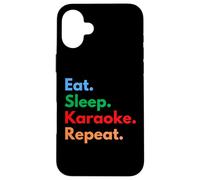 Eat Sleep Karaoke Repeat per gli amanti della notte del karaoke & Cantanti Custodia per iPhone 16 Plus