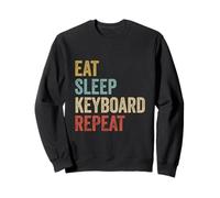 Eat Sleep Keyboard Repeat Shirt Tastierista Felpa