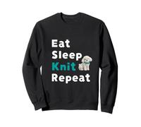 Eat Sleep Knit Repeat Toy Poodle Felpa