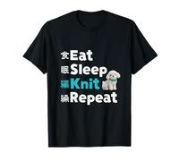 Eat Sleep Knit Repeat Toy Poodle Maglietta