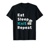 Eat Sleep Knit Repeat Toy Poodle Maglietta