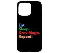 Eat Sleep Krav Maga Repeat per i combattenti e gli amanti del Krav Maga Custodia per iPhone 15 Pro Max