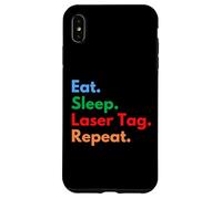Eat Sleep Laser Tag Repeat per i giocatori e gli amanti del laser tag Custodia per iPhone XS Max