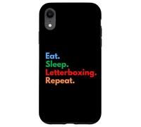 Eat Sleep Letterboxing Repeat per gli amanti delle cassette delle lettere e dei sentieri Custodia per iPhone XR
