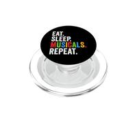 Eat Sleep Musicals Ripeti il teatro divertente che dice musicale PopSockets PopGrip per MagSafe