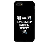 Eat Sleep Padel Ripeti Sport Team Giocatori Coach Design Custodia per iPhone SE (2020) / 7/8