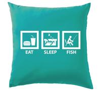 Eat Sleep Pesce - Cuscino - Pescatore con la Lenza Love Carpa Trota