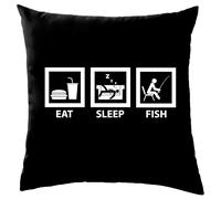 Eat Sleep Pesce - Cuscino - Pescatore con la Lenza Love Carpa Trota