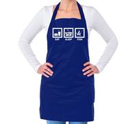 Eat Sleep Pesce - Unisex Adulti Grembiule - Pescatore con la Lenza Love Carpa