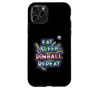 Eat Sleep Pinball Repeat Arcade Gaming Fan Design Custodia per iPhone 11 Pro