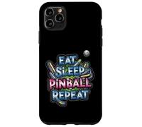 Eat Sleep Pinball Repeat Arcade Gaming Fan Design Custodia per iPhone 11 Pro Max
