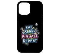 Eat Sleep Pinball Repeat Arcade Gaming Fan Design Custodia per iPhone 12 Pro Max