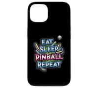 Eat Sleep Pinball Repeat Arcade Gaming Fan Design Custodia per iPhone 13