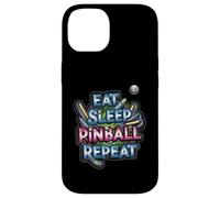 Eat Sleep Pinball Repeat Arcade Gaming Fan Design Custodia per iPhone 14