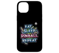 Eat Sleep Pinball Repeat Arcade Gaming Fan Design Custodia per iPhone 14 Plus