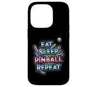 Eat Sleep Pinball Repeat Arcade Gaming Fan Design Custodia per iPhone 14 Pro