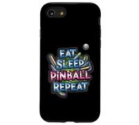 Eat Sleep Pinball Repeat Arcade Gaming Fan Design Custodia per iPhone SE (2020) / 7/8