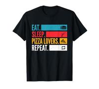 Eat Sleep Pizza Lovers Repeat - Cheesy Food Art Maglietta