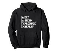 Eat Sleep Produce Repeat - DJ, Musica, Beats Producer, Canzoni Felpa con Cappuccio