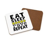 Eat Sleep Rave Repeat Sottobicchiere Raver Casa Techno Musica Festival