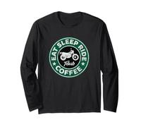 Eat Sleep Ride caffè e TDUBs ADV Dual Sport Moto Maglia a Manica