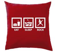 Eat Sleep Rock - Cuscino - Musica Chitarra Elettrico Basso Chitarre Basso Amp