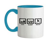 Eat Sleep Rock - Tazza IN Ceramica - Musica Chitarra Elettrico Basso Amp