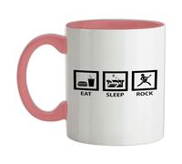 Eat Sleep Rock - Tazza IN Ceramica - Musica Chitarra Elettrico Basso Amp