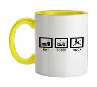 Eat Sleep Rock - Tazza IN Ceramica - Musica Chitarra Elettrico Basso Amp
