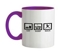 Eat Sleep Rock - Tazza IN Ceramica - Musica Chitarra Elettrico Basso Amp