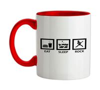 Eat Sleep Rock - Tazza IN Ceramica - Musica Chitarra Elettrico Basso Amp