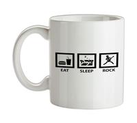 Eat Sleep Rock - Tazza IN Ceramica - Musica Chitarra Elettrico Basso Amp