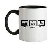Eat Sleep Rock - Tazza IN Ceramica - Musica Chitarra Elettrico Basso Amp