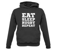 Eat Sleep Rugby Ripetere - Bambini Felpa Union League Sei 6 Nazionali World