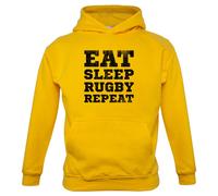 Eat Sleep Rugby Ripetere - Bambini Felpa Union League Sei 6 Nazionali World