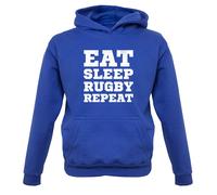 Eat Sleep Rugby Ripetere - Bambini Felpa Union League Sei 6 Nazionali World
